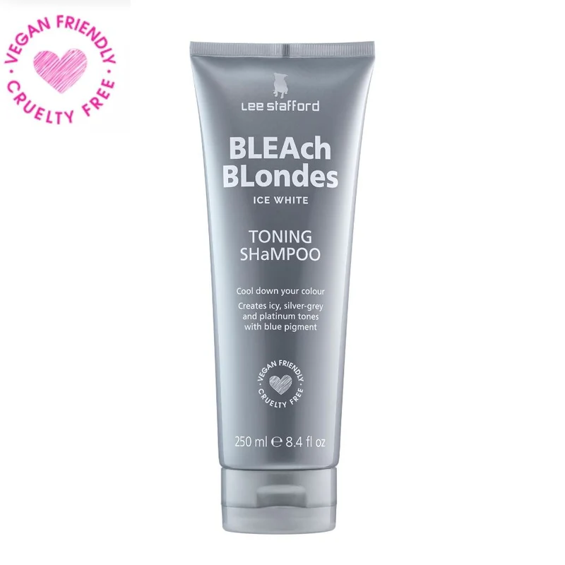 Shampoo matizador rubio platinado Ice White de Lee Stafford