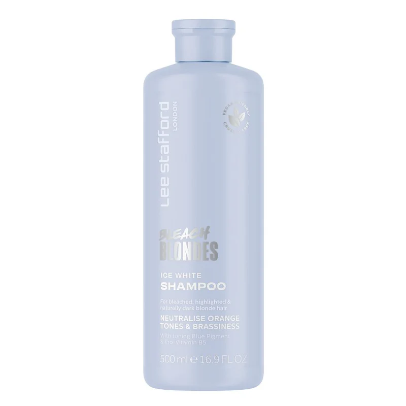 Shampoo tonificante Ice White pelo rubio Lee Stafford 500 ml