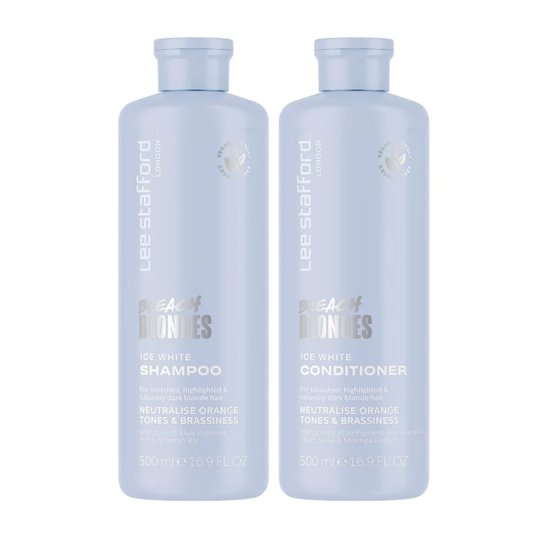 Shampoo y Acondicionador Ice White Lee Stafford 500 ml