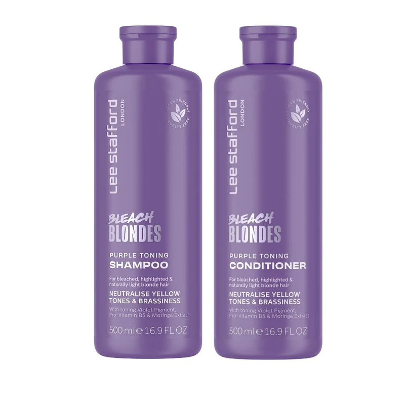 Shampoo y Acondicionador Purple Reign Matizador Lee Stafford 500 ml