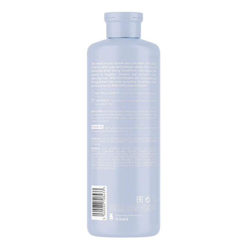 Acondicionador tonificante azul Ice White Lee Stafford 500 ml - Imagen 2
