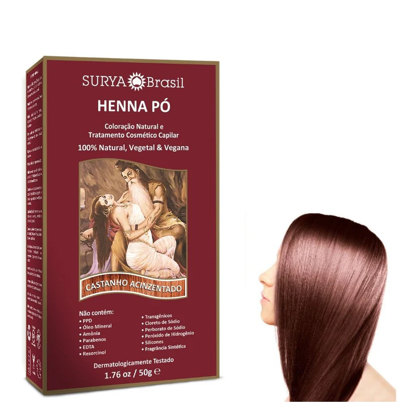 Henna Polvo Castaño Ceniza Surya Brasil