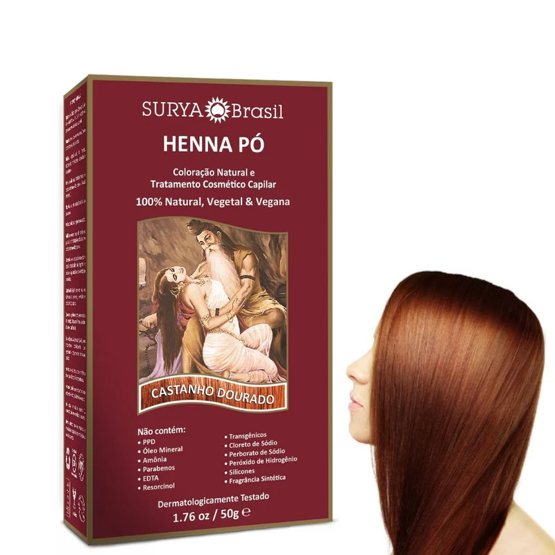 Henna Polvo Castaño dorado Surya Brasil 50 gr