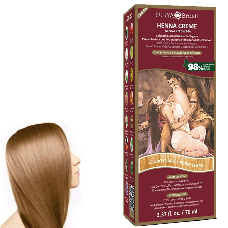Henna crema rubio claro Surya Brasil 70 ml